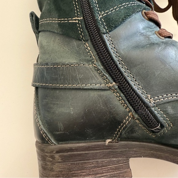 TAOS-Crave Combat Boot-Green Suede and Leather-7-7.5- EU 38 - Picture 8 of 16